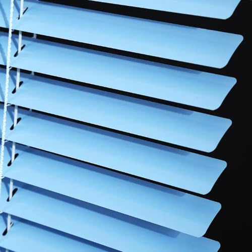Aluminium Jalousien,Blau,Horizontal Jalousie Für Fenster,25mm Lamellen Jalousette,Verdunkelungs Jalousetten Für Innen Und Außen,Sichtschutzvorhänge,Licht- Und Blendschutz,W×H-140×130cm(55*51in)