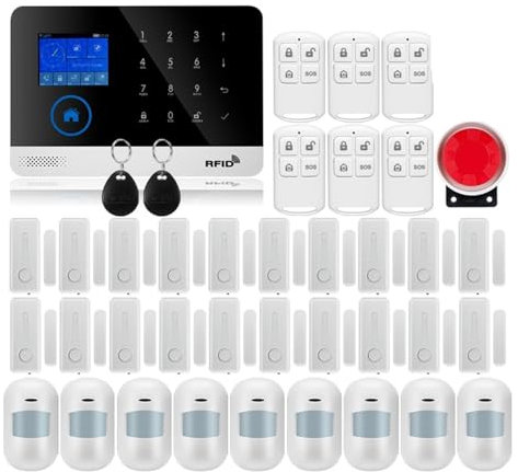 Sistema de alarma de seguridad para el hogar, Alarma inteligente, cable inalámbrico, en casa, GSM, seguridad del hogar con Sensor Detector de movimiento, de alarma antirrobo, Control por aplicación p