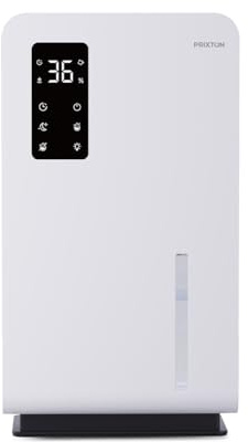PRIXTON Aura 2-i-1 avfuktare och renare, termoelektriskt system, automatisk reglering, nattläge, 3 l kapacitet, stor täckning
