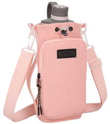Vattenflaskbärare, vattenbottenhållare med rem Vattenflaskesling med | Multifunktion Drinkare Phone Purse, Sports Tumbler Carrier Pouch för utomhus