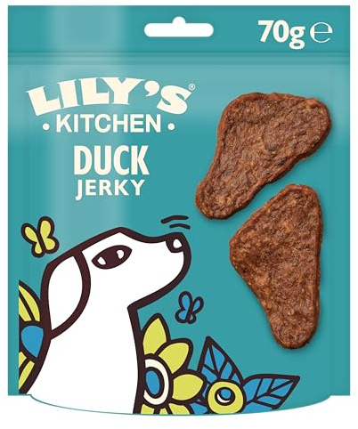 Lily's Kitchen Godis för vuxna hundar 8-pack (8 x 70 g) Duck Mini Jerky med 80% anka