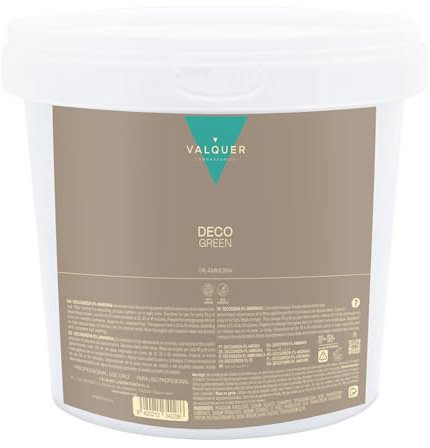 Valquer - Decogreen, Decoloración Capilar sin Amoniaco - Fórmula Suave, 1000 g, Uso Profesional