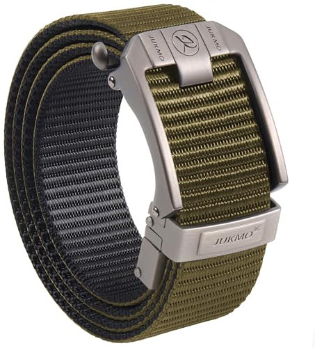 JUKMO Automatik Gürtel Herren, Wendegürtel Nylon Taktischer Ratsche Gürtel (Kojote/Schwarz, S-für Taille 86cm-90cm (Länge 115cm))