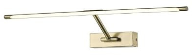 PAPUQ Aplique LED de pared para iluminar cuadros, espejos, murales, 10W tradicional y elegante,tono de luz cálida 3000K, Bronce envejecido, articulado y orientable. 59cm