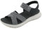 Meik Mangni Damen Sandalen Sommer Wandersandalen Freizeit Plateau rutschfeste Sandaletten Sportsandalen Wanderschuhe für Sport Strand Schwarz Gr.39（Einzelgröße 40）