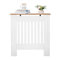 LEADZM Heizkörperverkleidung Heizkörperabdeckung Heizungsverkleidung Heizkörper Radiator Abdeckung Lamellen-Design MDF Weiß (78 x 19 x 81.5CM)