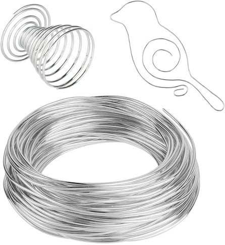 cobee Basteldraht 2mmx20m, Draht zum Basteln Silber Aluminiumdraht Draht Rostfrei Schmuckdraht Weich Bindedraht Modellierdraht für Schmuckherstellung Bastelarbeiten DIY Floristik Heimdeko