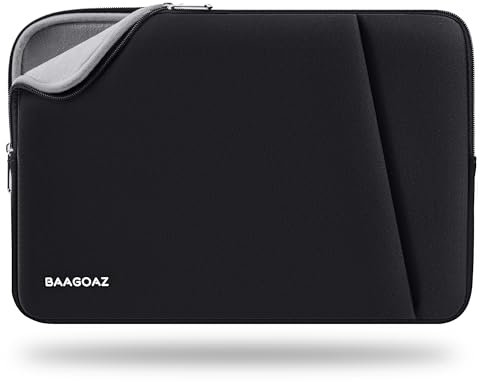BAAGOAZ 14 Pulgadas Funda Protectora Funda Portatil para 14 Ordenador Portátil PC Laptop Chromebook Ultrabook Netbook Notebook Computer, Negro