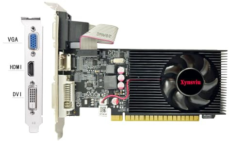 Xynsviu Grafikkort, GPU-stöd VGA, HDMI, DVI, dubbel bildskärm utgång videokort för spel PC, låg profil tarjeta gráfica (GT210 1G)