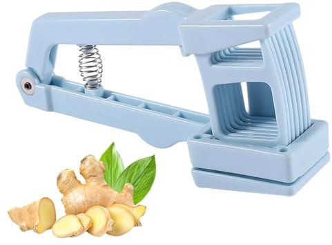 Picadora de ajo,Cortador de ajo manual afilado - Rebanadora de alimentos compacta, rebanadora de frutas ligera, rallador de ajo de grado alimenticio para frutas, verduras y utensilios de cocina