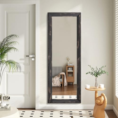 AAZZKANG Väggspegel full längd träram stora hängande speglar 120 L x 40 W cm för sovrum vardagsrum badrum omklädningsrum hall hängande