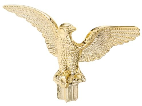 Toddmomy Asta per bandiera aquila con terminale dorato, in plastica, per aste da giardino e esterni