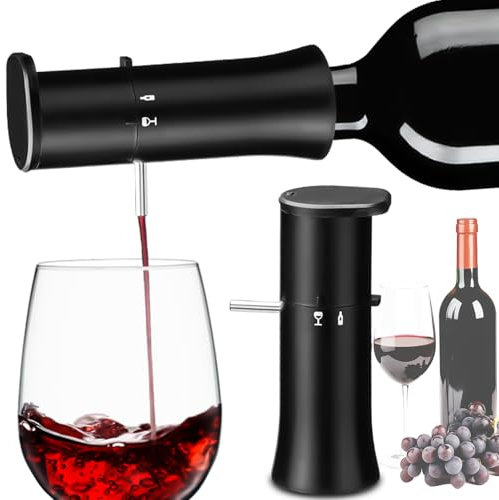 ZONSUSE Distributore vino a Pressione,Pompa per Vuoto del Vino,Erogatore Vino Sottovuoto,Senza Rimuovere il Tappo,Nessuna Elettricità o Capsule Gas,Regali di Accessori per Vino per Uomini Donne (A-1)