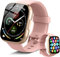 Smart Watch for Men Women Answer/Make Call, 1.95 Touch Screen Fitness Watch with Heart Rate/SpO2/Sleep Monitor/Pedometer, 100+ Sport Activity Tracker, IP68 Waterproof SmartWatch for Android iOS Pink
