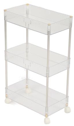 Yctze Chariot de Rangement à Rouleaux Minces à 3 Niveaux Multifonctionnels avec Roues pour la Cuisine et Les Enties de la Chape