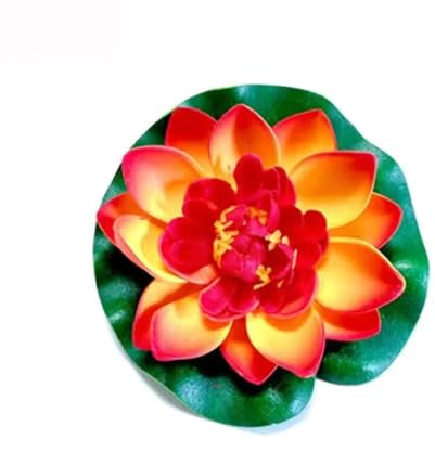 MDSIOKHJ Loto Artificial Flor de Loto Espuma Flotante Artificial con Almohadilla nenúfar, Adorno Realista Perfecto for decoración Estanque jardín, 1 Uds para Estanque Piscinas(1 pcs)