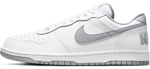NIKE Herren Big Low Basketballschuhe, White/Wolf Grey, 43 EU
