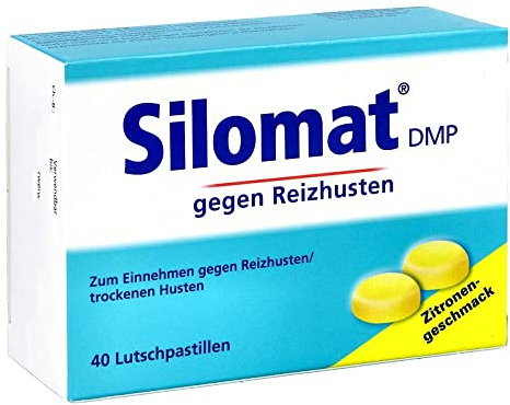 SILOMAT Hustenstiller Lutschpastillen mit Zitronengeschmack, mit Dextromethorphan gegen Reizhusten, zum Lutschen, für Erwachsene und Kinder ab 6 Jahren, 40 Stück