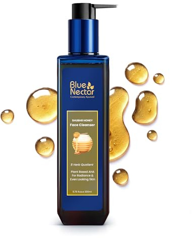 Blue Nectar Honey Ayurvedic Face Wash for Women and Men | Daily Use Face Cleanser | Suitable for All Skin Types (8 Herbs, 200 ml)