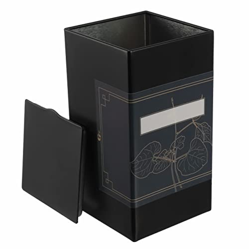 Dosenritter | 6 x eckige Vorratsdose / Teedose aus Metall, inkl. 6 klassische Klebeetiketten zum Beschriften | aromadicht für ca. 150g Earl Grey | 12,8 x 6,8 x 6,8 cm (H,B,T)