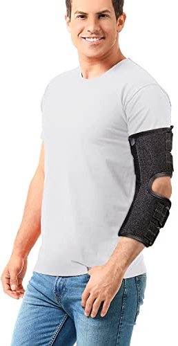 Elbow Brace Support Splint for Cubital Tunnel Syndrome and Arthritis Pain Relief , Adjustable Angle Stabilizer Brace ,Prevent Excessive Bending at night,Fits left and right Arms for Woman and Man- M