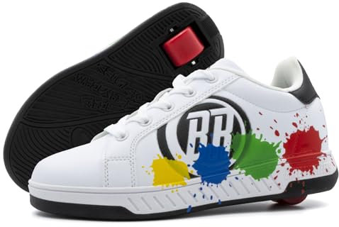 BREEZY ROLLERS Schuhe mit Rollen für Kinder I Von Straßen-Schuhen zu Rollschuh in Wenigen Sek. I Patentiertes Klick-System I für Mädchen & Jungen