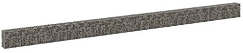 Mesh Wire Wall Panel with Cover Galvanized Steel Garden Stone Wire Basket Fencing Patio Decorative Fence for Outdoor Landscape Lawn Gabion Wall Galvanized Steel 354.3x11.8x19.7