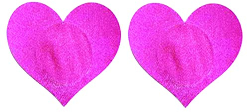 1 par rosa hjärta bröstvårta pasties skydd pasty tit klistermärken bröstdyna bröstlapp bh självhäftande, Rosa hjärta, en storlek