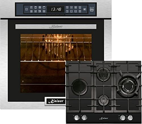 Kaiser Cuisinière à induction EH 6306 R + KCT 67 FIW La Perle, Four encastrable, 79L 15 ft Gril Air fryer Full Touch + plan de cuisson à induction Flex 60 cm