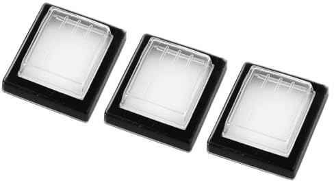 QUARKZMAN 35x30x12mm Schutzabdeckung für Kippschalter x 3 Stück wasserdichte rechteckige Kappe für Boote und Garagen, [klar schwarz, Silikon]