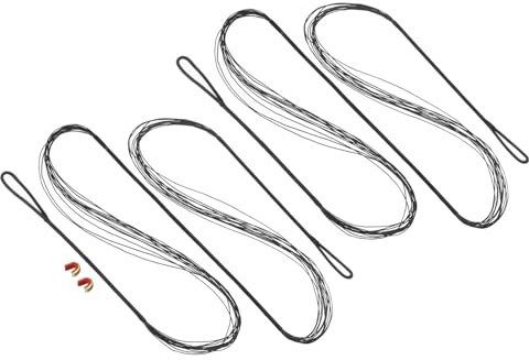 PATIKIL Reemplazo de Cuerda de Arco Cuerda de 12 Hilos Amo 55 Negra