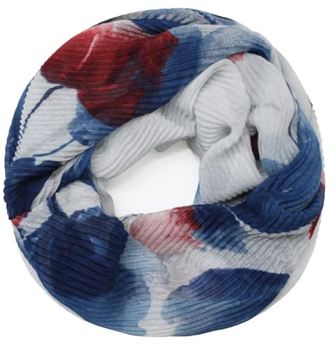 Glamexx24 Écharpe tube en boucle pour femme - Écharpe tube chaude et douce avec motifs abstraits - Foulard léger et froissé