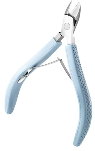 KANGQL Pince à cuticules ergonomique avec poignée en caoutchouc - Outil de manucure professionnel pour le soin des ongles