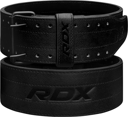 RDX Gewichthebergürtel Leder IPF Konform 13mm & 10mm – USAPL, USPA & IPL Wettbewerb Powerlifting Gürtel 4” für Kniebeugen, Kreuzheben, Gym Fitness & Krafttraining Weight Lifting Belt– Herren & Damen