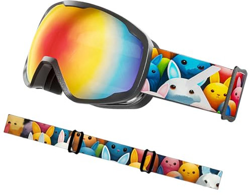 Gafas de esquí para niños, gafas deportivas al aire libre, gafas de snowboard a prueba de niebla, gafas de nieve para niño niña adolescente de 3 a 15 años