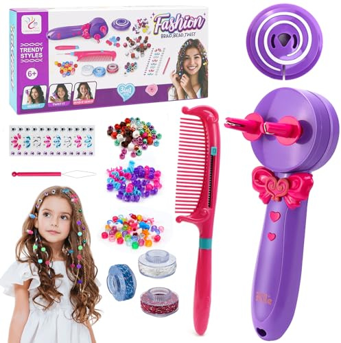 Hair Braider, macchina per capelli automatica per bambine, set di decorazioni per capelli fai da te con 3 stili di treccia, aiuto per intrecciare i capelli, decorazione creativa per bambini
