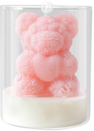 Candela profumata a forma di orso, di San, decorazione di nozze, decorazione per le vacanze, di soia, regalo romantico per la casa, bomboniera, arte