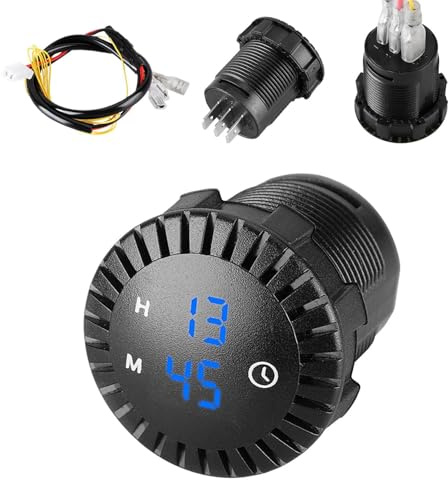 Mini båtklocka, 12 V 24 V tidshantering | Motorcykelklocka beröringsklocka | för män kvinnor ägare pendling stadsturer äventyr