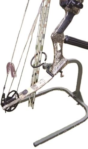 HME Lightweight Durable Portable 360-Degree Rotating Tool-Free Setup Archer's Practice Bow Stand with Arrow Ring Included