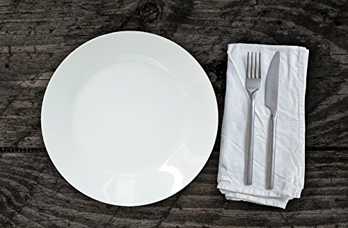 6er Set, Flache Teller, Essteller, Menüteller, ca. 27cm, weiß, Porzellan, LOU2127