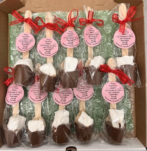 Hot Chocolate on a Spoon (Pack of 10) (Belgian Milk Chocolate with Marshmallow)