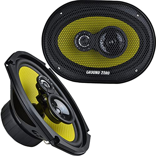 GROUND ZERO GZTF69X – 3-WEG TRIAXIAAL 6×9 INCH – 2X 130 WATT RMS VERMOGEN – 3 OHM IMPEDANTIE (gztf9x)