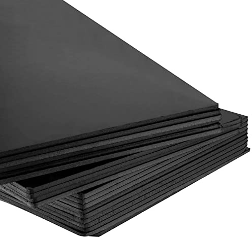KOHAND 20-pack A3 svart skumskiva, 5 mm skumskiva, stor tjock polystyrenskumkärna bakbräda, svart matta bräda center affischbräda för fotomonmontering, konsthantverk, bröllopsprojekt 420 x 297 mm