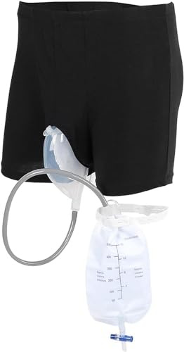 Catetere Esterno Da Uomo Con Sacchetto Di Raccolta Per L’urina, Pantaloni Per Sacche Di Urina Da Incontinenza Indossabili Borsa Per Pipì Prova Di Perdite Collezionista Di Urina ( Size : Large (86-100c