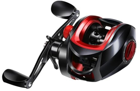 Dpofirs Mulinelli per Esca per Acqua Salata, Lanciatore per Esca con Forza Frenante da 8 kg, Mulinello da Pesca per Esca Liscio Potente e Leggero per Acqua Dolce Salata (Mano Destra)