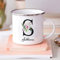 Initiale Tasse Personnalisé, Tasses En Émail Avec Tasse Avec Lettre Tasse/Nom, Personnalisé Tasse A Cafe, Cadeau Pour Femme, Maman, Amie Pour Anniversaire, Fête Des Mères