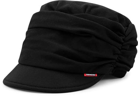 AIDIER Damen Weiche Schirmmütze mit Falten Newsboy Cap für Damens Frauen Schirmmütze für Chemo Frauen BallonmüTze Newsboy Cap Chemo Turban für Haarausfall Damen Baskenmütze Slouchy Bonnet