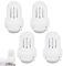 WIYETY Tête Thermostatique: 4 Pièces Matériel Durable Vanne De Radiateur, Régulation Intelligent De Température, Fonction De Protection Contre Le Gel Et Réglable, pour Bureau Maison (M30 x 1.5)