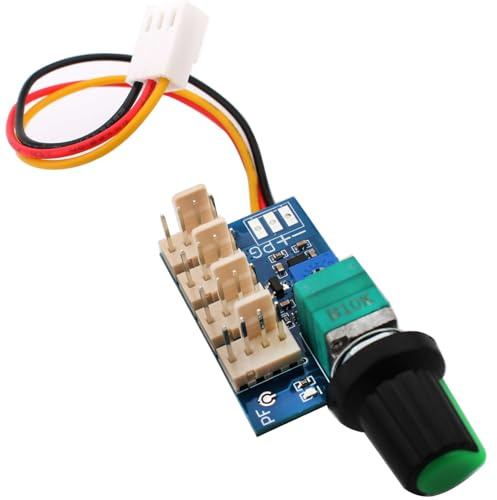 RUNCCI-YUN hastighetskontroll för systemfläktar PWM DC 0-12V 4 kablar 4 kanaler för PC-chassis（Med förmonterade terminaler）