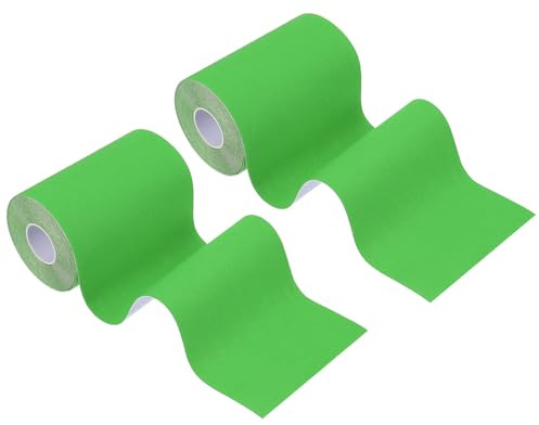 PATIKIL 40 cm x 10 cm kinesiologitejp, 2 rullar självhäftande bomull sport muskelstödsband vattentät elastisk tejp för knä ankel handled axel, grön